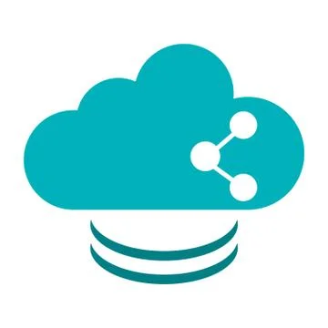 Cloud computing sharing technology 스톡 일러스트
