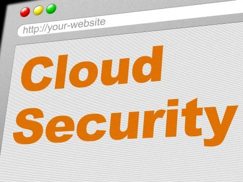 Cloud computing showing network server and security Stock Illustration