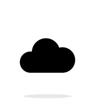 Cloud computing simple icon on white background. Stock Illustration