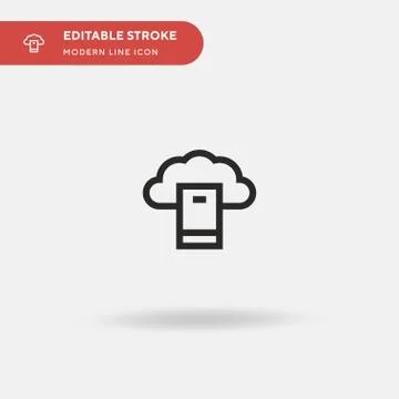 Cloud Computing Simple vector icon. Illustration symbol design template for w Stock Illustration