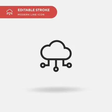 Cloud Computing Simple vector icon. Illustration symbol design template for w Stock Illustration