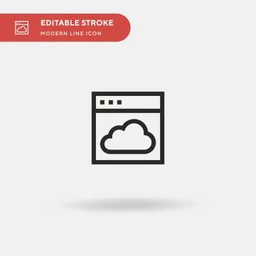 Cloud Computing Simple vector icon. Illustration symbol design template for w Illustrazione stock