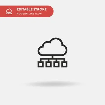Cloud Computing Simple vector icon. Illustration symbol design template for w Illustrazione stock
