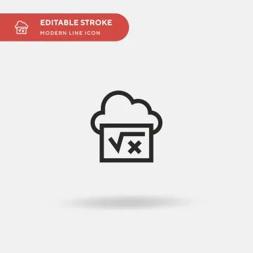 Cloud Computing Simple vector icon. Illustration symbol design template for w Stock Illustration