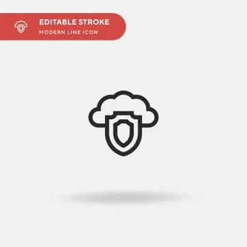 Cloud Computing Simple vector icon. Illustration symbol design template for w Illustrazione stock