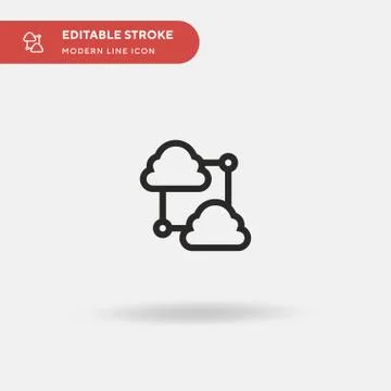 Cloud Computing Simple vector icon. Illustration symbol design template for w Stock Illustration