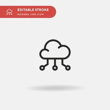Cloud Computing Simple vector icon. Illustration symbol design template for w Stock Illustration