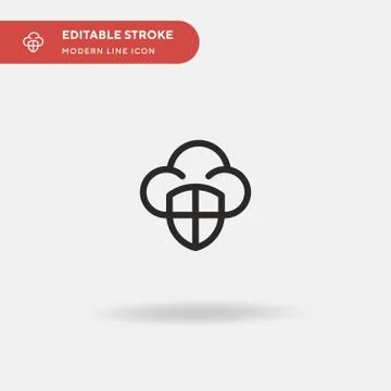 Cloud Computing Simple vector icon. Illustration symbol design template for w Stock Illustration