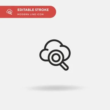 Cloud Computing Simple vector icon. Illustration symbol design template for w Stock Illustration