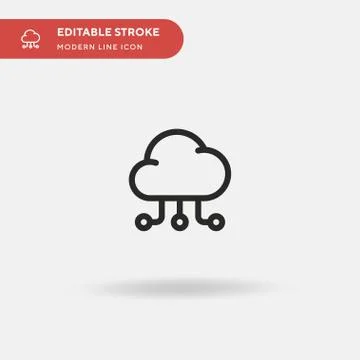 Cloud Computing Simple vector icon. Illustration symbol design template for w Illustrazione stock
