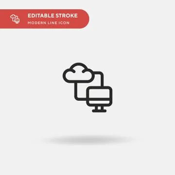 Cloud Computing Simple vector icon. Illustration symbol design template for w Stock Illustration