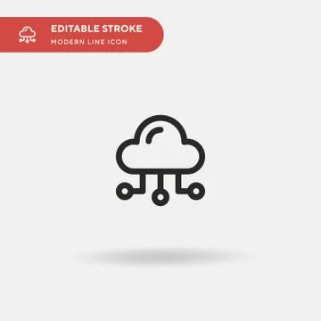 Cloud Computing Simple vector icon. Illustration symbol design template for w Illustrazione stock
