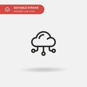 Cloud Computing Simple vector icon. Illustration symbol design template for w Stock Illustration
