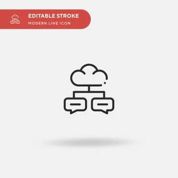 Cloud Computing Simple vector icon. Illustration symbol design template for w Illustrazione stock