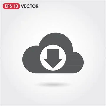 Cloud computing single vector icon Stock Illustration