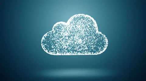 Cloud computing, slow moving communicated dots and lines Stock Footage 61702496