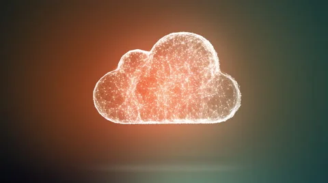 Cloud computing, slow moving communicated dots and lines Stock Footage 61718498