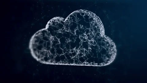 Cloud computing, slow moving communicated dots and lines Stock Footage 71640984