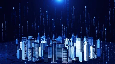 Cloud computing smart city Stock Footage 141662328