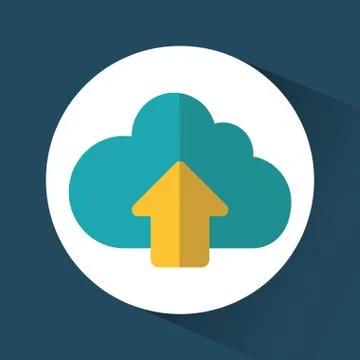 Cloud computing of social media theme Stock Illustration