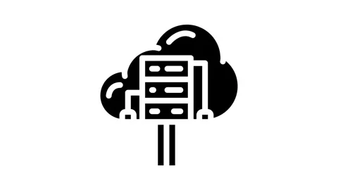 Cloud computing software glyph icon animation Stock Footage 326743805