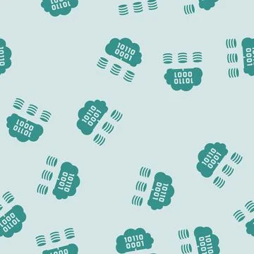 Cloud computing software glyph seamless pattern Illustrazione stock