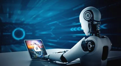 Cloud computing software for modish remote work Stock Illustration