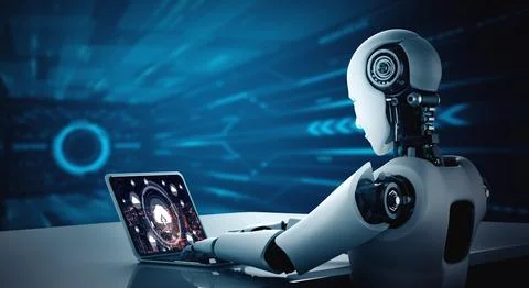 Cloud computing software for modish remote work Illustrazione stock