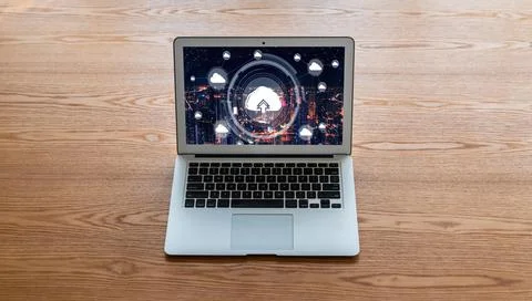 Cloud computing software for modish remote work 写真素材