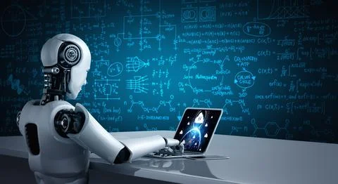 Cloud computing software for modish remote work Foto stock