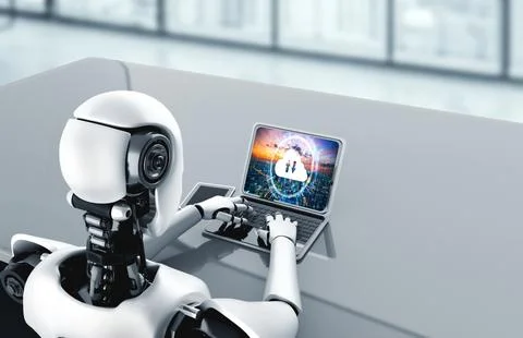 Cloud computing software for modish remote work Stockfoto's