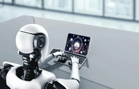 Cloud computing software for modish remote work 스톡 사진