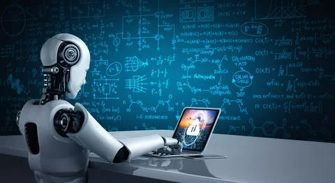 Cloud computing software for modish remote work Stockfoto's