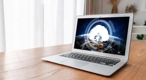 Cloud computing software for modish remote work 写真素材