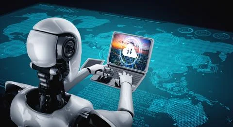 Cloud computing software for modish remote work Stock-Fotos