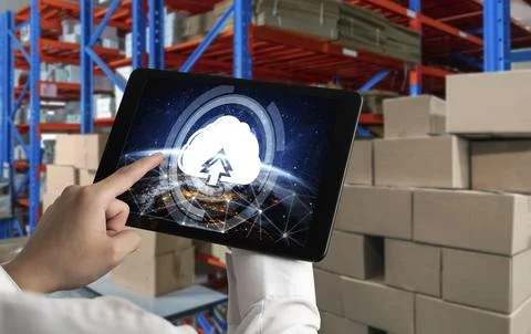 Cloud computing software for modish remote work 写真素材