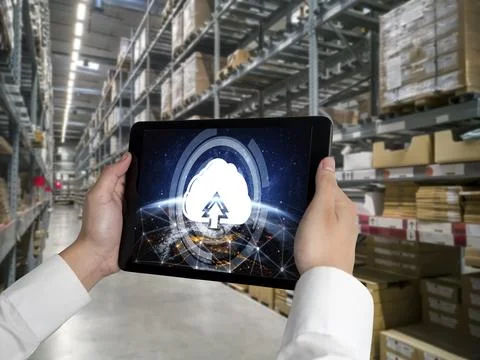 Cloud computing software for modish remote work 写真素材