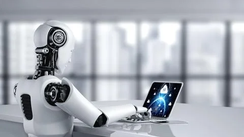 Cloud computing software for modish remote work Stockfoto's