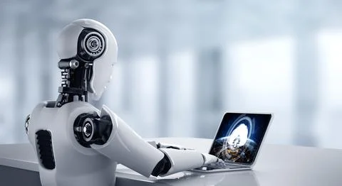 Cloud computing software for modish remote work Foto stock