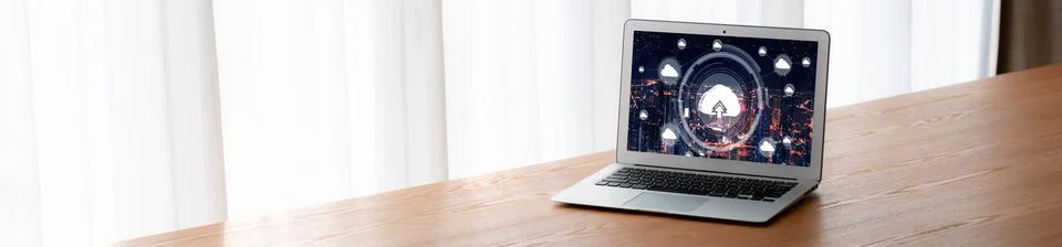Cloud computing software for modish remote work 写真素材