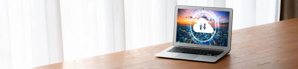 Cloud computing software for modish remote work 写真素材