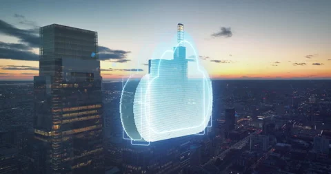 Cloud computing, software as a service SAAS motion graphic illustration. Video stock 167194716