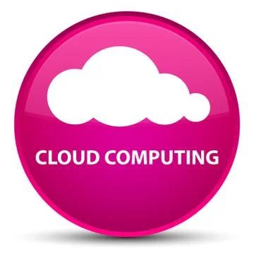 Cloud computing special pink round button Illustrazione stock