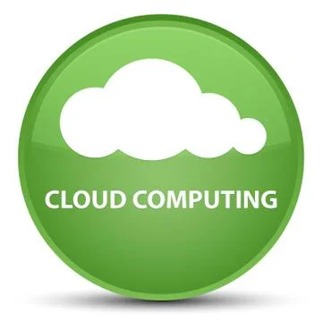 Cloud computing special soft green round button Stock Illustration
