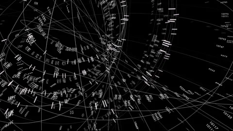 Cloud Computing Spherical Ring Grid Matrix for AI and Cyber Security Systems Stock Footage 337763531
