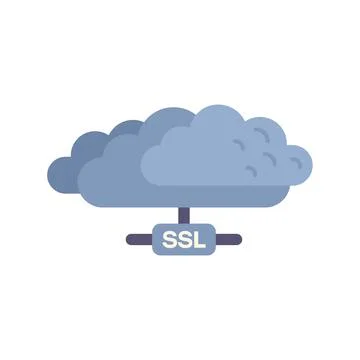 Cloud computing ssl connection showing secured data transfer Stock Illustration