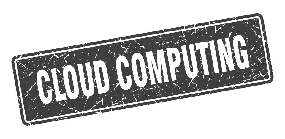 Cloud computing stamp. cloud computing vintage black label. Sign Stock Illustration