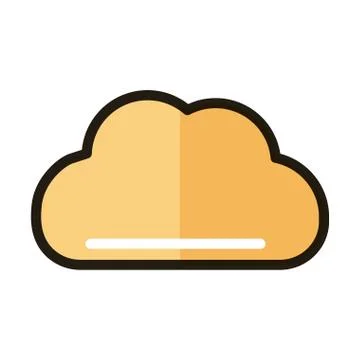 Cloud computing storage data internet web technology interface line and fill 스톡 일러스트
