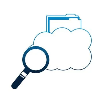 Cloud computing storage folder file searching Stock Illustration
