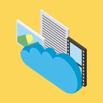 Cloud computing storage Stock Illustration